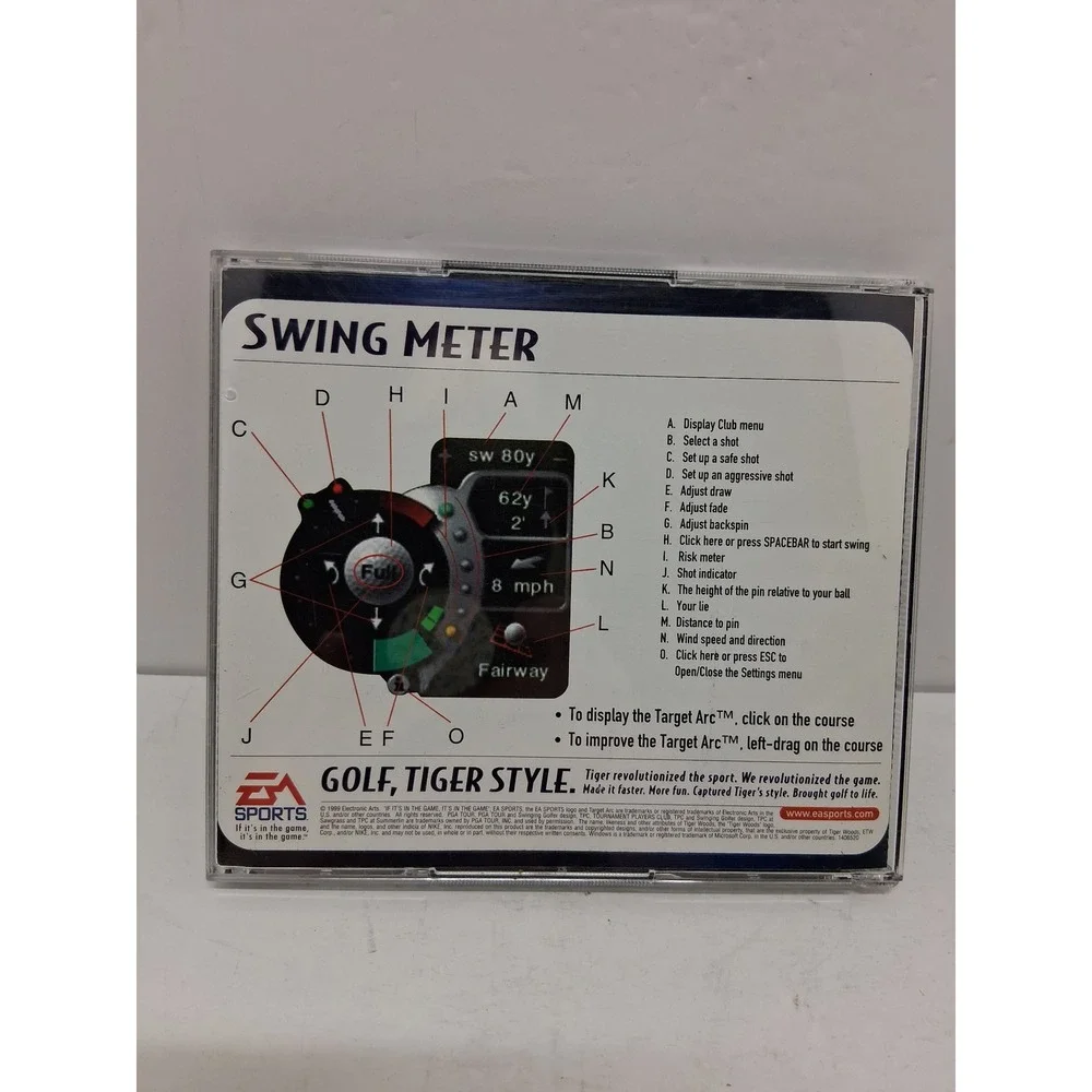 Tiger Woods PGA Tour Collection PC 1999 EA Sports 2-CD Set Retro Golf Game